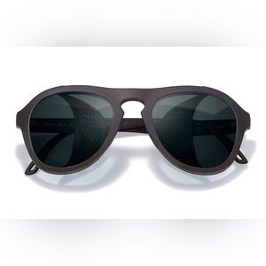 Sunski Treeline Polarized Sunglass With Removable Sunshields Black Slate NWT